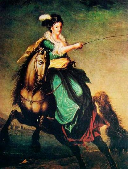 unknow artist Equestrian portrait of Carlota Joaquina of Spain